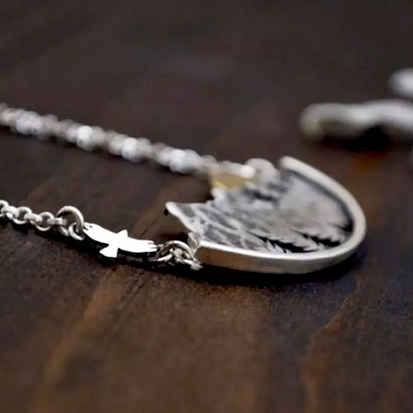 “Pursuit of Peace” Mountain TreeLandscape Necklace - Picture 5 of 7